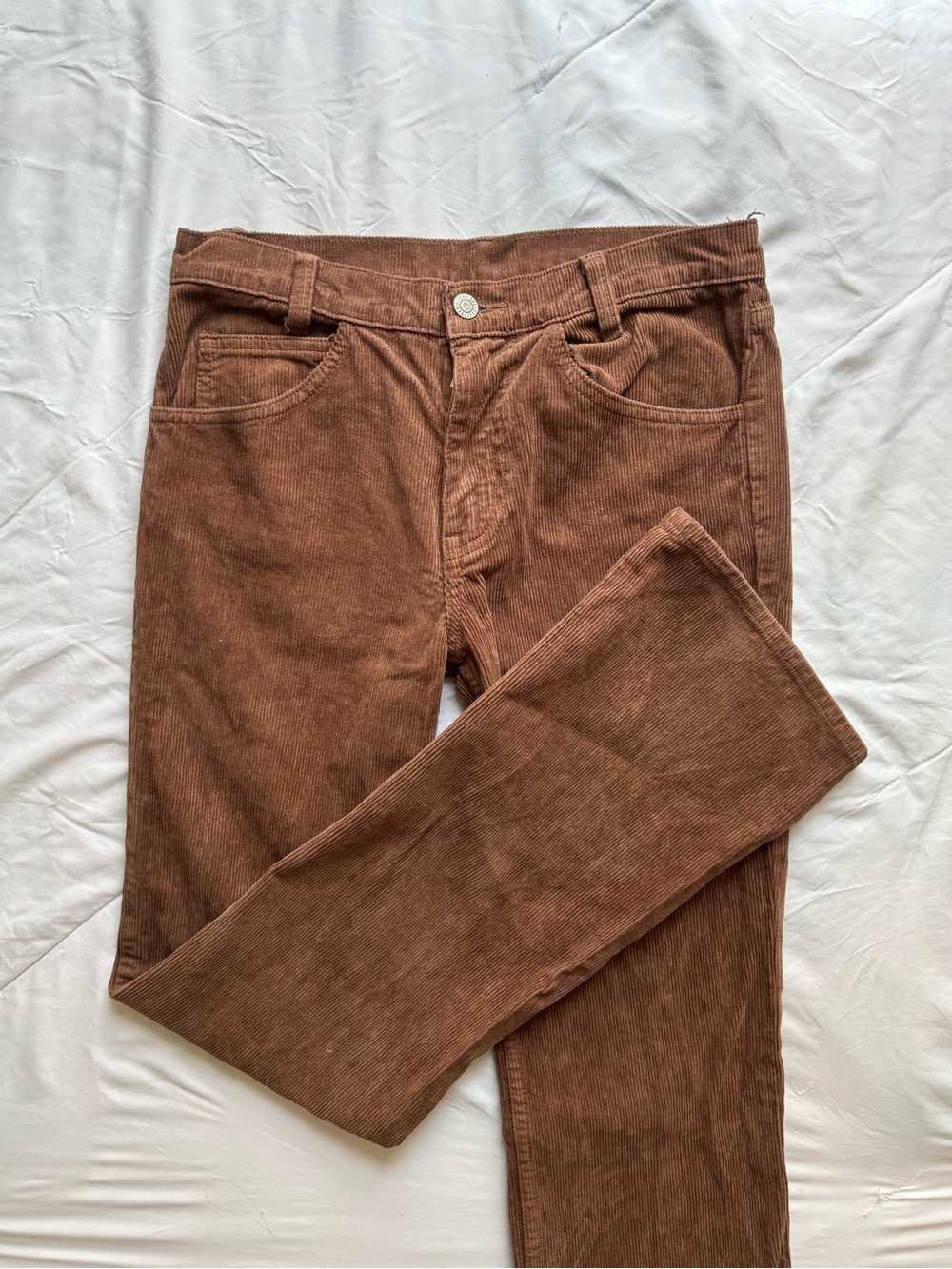brandy low rise brown corduroy jeans